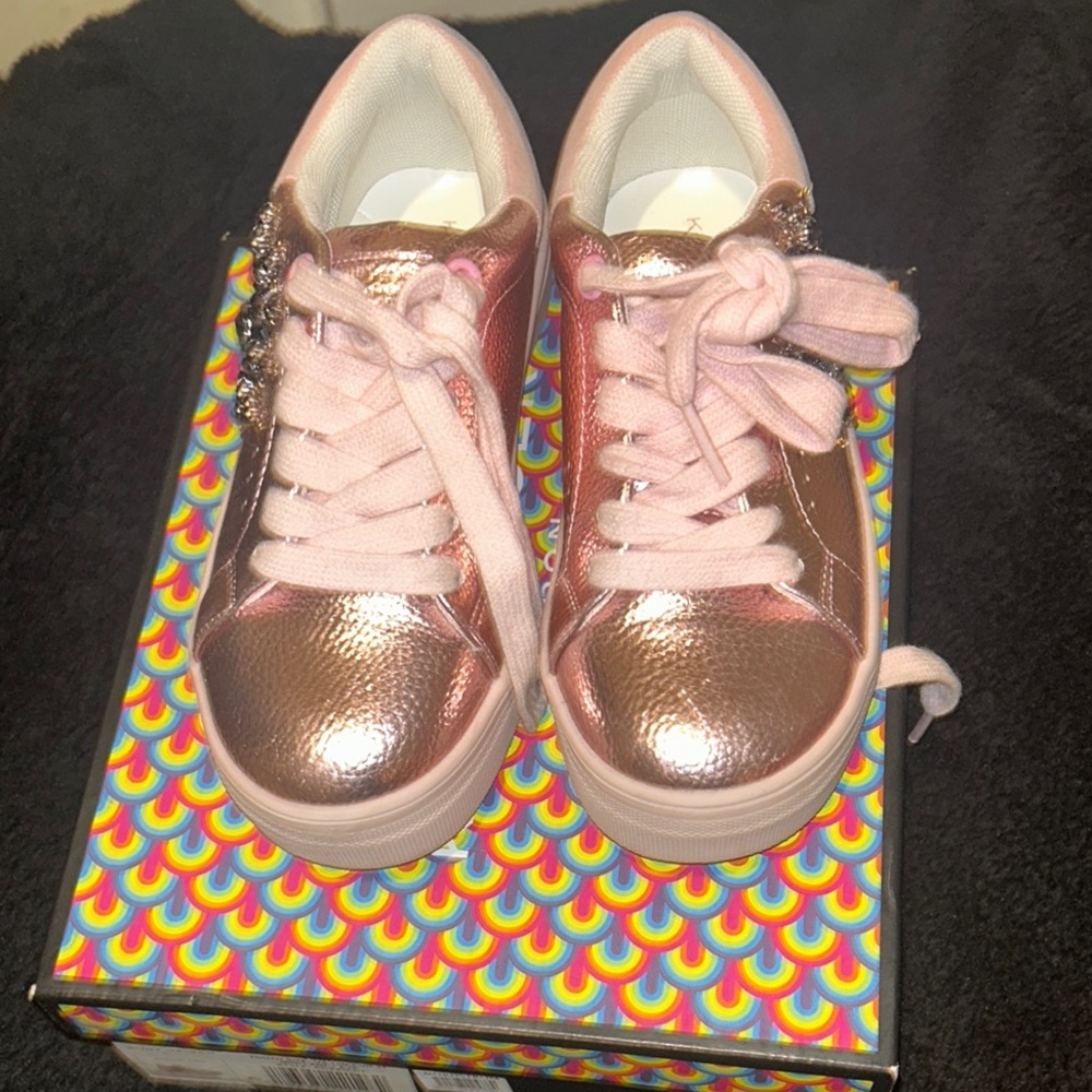 Kurt Geiger Metallic Pink Kids Sneakers